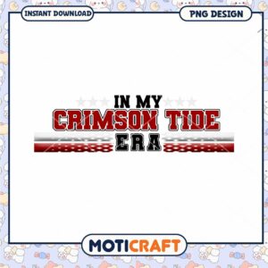 Crimson Tide Era PNG Design for Instant Download