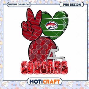 Cougars Team Spirit PNG Design for Instant Download