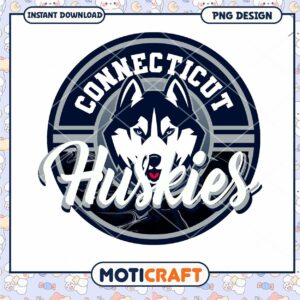 Connecticut Huskies Logo PNG Instant Download Design