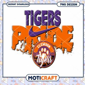 Clemson Tigers Pride PNG Design for Instant Download