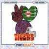 Clemson Tigers Peace Sign Heart PNG Design Download