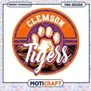 Clemson Tigers PNG Design for Instant Download Shop