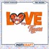 Clemson Tigers Love Heart PNG Design for Fans Download