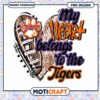 Clemson Tigers Heart Design PNG Instant Download Craft