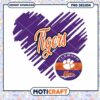 Clemson Tigers Heart Design PNG Instant Download Graphic