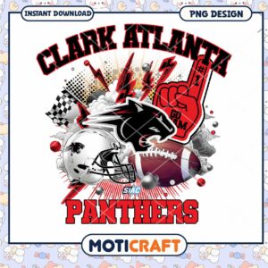 Clark Atlanta Panthers Football PNG Download Design Art
