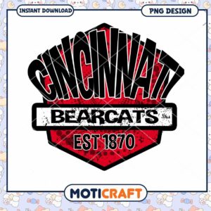 Cincinnati Bearcats Vintage Logo PNG Instant Download