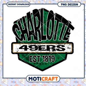 Charlotte 49ers Vintage Logo PNG Instant Download Design