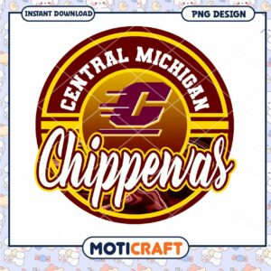 Central Michigan Chippewas Logo PNG Instant Download Design