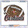 Cardinals Leopard Print Football PNG Instant Download Design 1 Cardinals Leopard Print Football PNG Instant Download Design