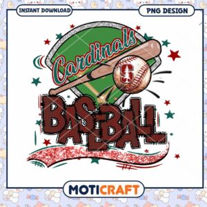 Cardinals Baseball Game Day Graphic PNG Download