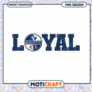 BYU Cougars Loyal Football PNG Design Downloadable Art