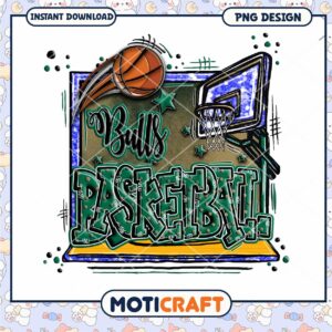 Bulls Basketball PNG Design for Instant Download Fun
