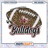 Bulldogs Leopard Print Football PNG Instant Download Design 2 Bulldogs Leopard Print Football PNG Instant Download Design