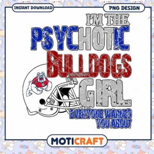 Bulldogs Girl PNG Design for Sports Fans and Merch