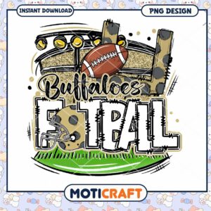 Buffaloes Football PNG Design Instant Download Art