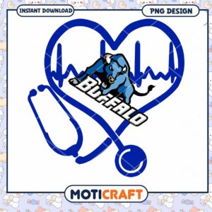 Buffalo Heartbeat Stethoscope PNG Instant Download Design