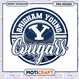 Brigham Young Cougars PNG Design for Instant Download