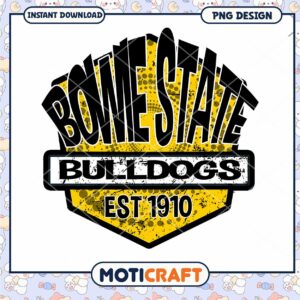 Bowie State Bulldogs PNG Design for Instant Download