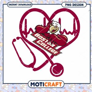 Boston College Heart Stethoscope PNG Instant Download