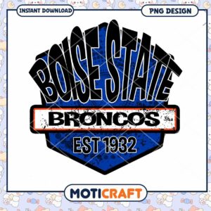 Boise State Broncos Vintage Logo Instant Download PNG