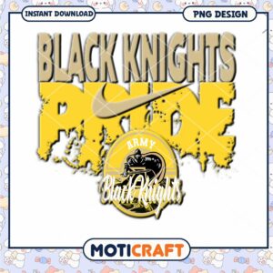 Black Knights Pride Army PNG Instant Download Design