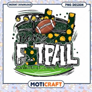 Bears Football PNG Design for Instant Download Fun