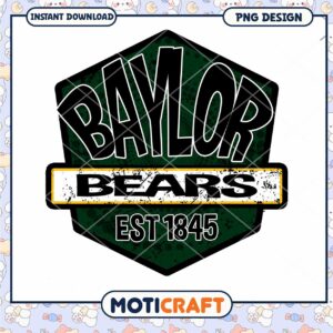 Baylor Bears Vintage Logo Instant Download PNG Design