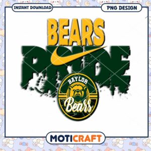 Baylor Bears Pride PNG Design Instant Download Art