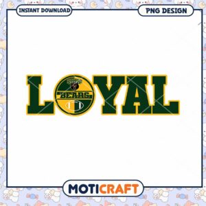 Baylor Bears Loyal Football Team PNG Design Download
