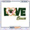 Baylor Bears Love Baseball PNG Design for Instant Download