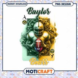 Baylor Bears Football PNG Design for Instant Download