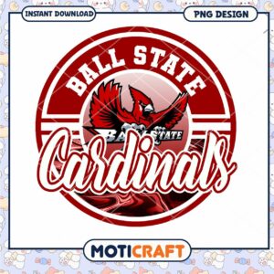 Ball State Cardinals PNG Design Instant Download Art