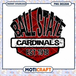 Ball State Cardinals Logo PNG Instant Download Design