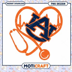Auburn University Heart and Stethoscope PNG Design
