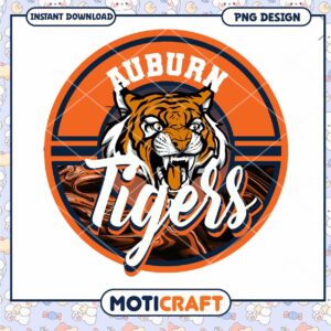 Auburn Tigers PNG Design Instant Download Graphic Art