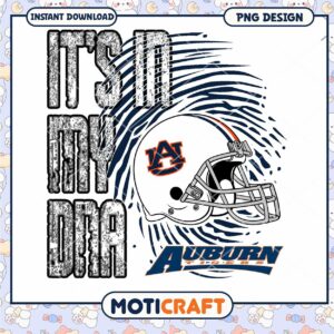 Auburn Tigers It's in My DNA PNG Football Design