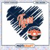 Auburn Tigers Heart PNG Design for Instant Download