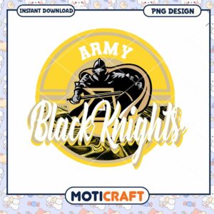 Army Black Knights Logo Design PNG Instant Download