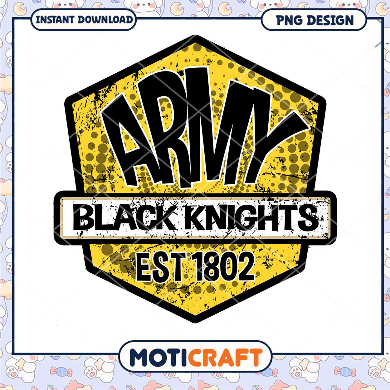 Army Black Knights Logo Design PNG for Download 1802 Army Black Knights Logo Design PNG for Download 1802