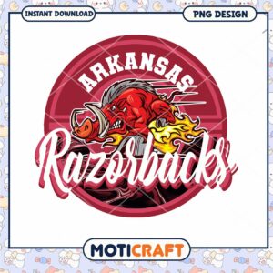 Arkansas Razorbacks Logo PNG Instant Download Design