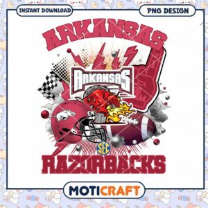 Arkansas Razorbacks Football PNG Graphic Design Download