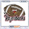 Arkansas Razorbacks Leopard Print Football PNG Design