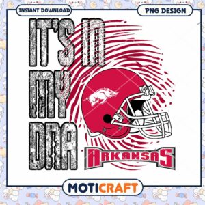 Arkansas Football Its in My DNA PNG Design Download