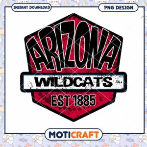 Arizona Wildcats Vintage Logo Instant Download PNG Design