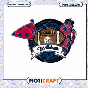 Wildcats Football PNG Design for Instant Download Art