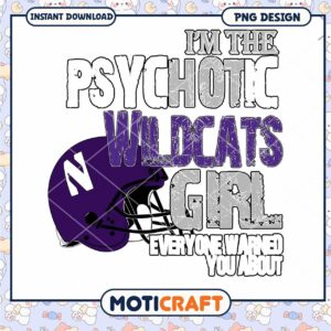 Psychotic Wildcats Girl PNG Instant Download Design