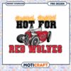 Hot for Red Wolves Vintage Car Graphic PNG Design