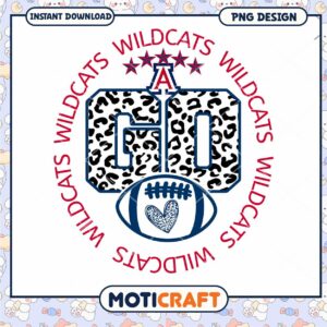 Wildcats Football Leopard PNG Design