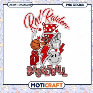 Red Raiders Basketball PNG Clipart for Instant Download Red Raiders Basketball PNG Clipart for Instant Download